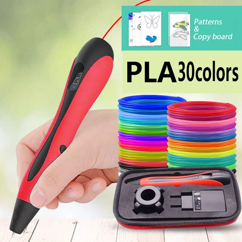 Timook 3D Printer Pen 3D Pen For Children,With Free Case, Bright Colors PLA Filament, KIDS Christmas Gift，Birthday Present