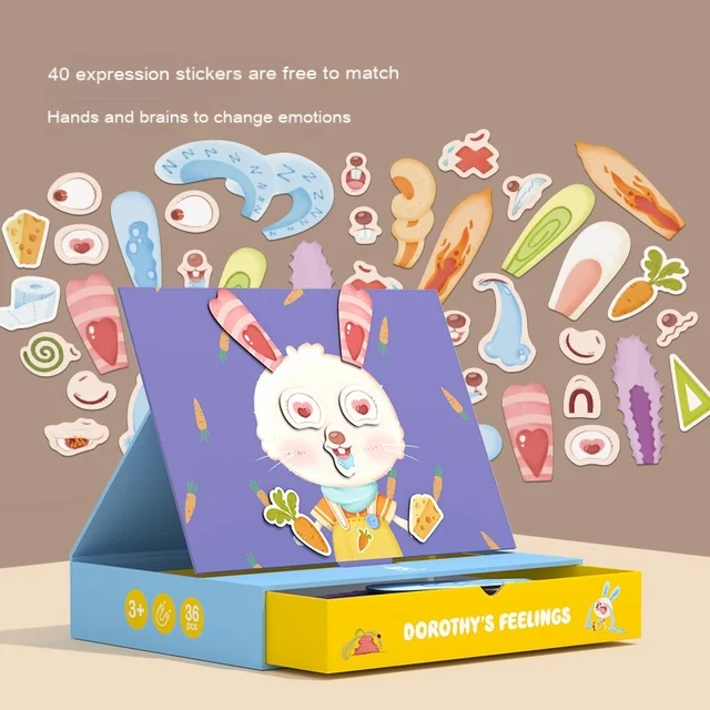 Emotion management cognitive toys children's magnetic training card parent-child interaction high emotional intelligence 3