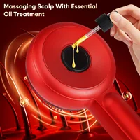 Peigne de Massage électrique à vibrations, thérapie à la lumière rouge, brosse de Massage pour la croissance des cheveux, Anti-perte de cheveux, applicateur d'huile liquide, soins capillaires 4