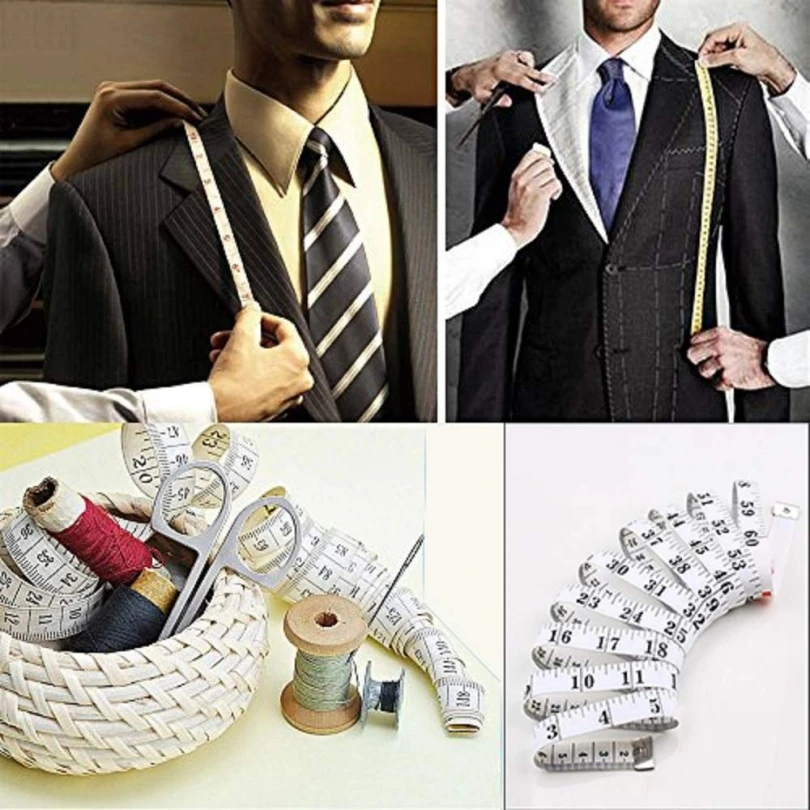 Tape Measure Measuring Tape Measuring Ruler 2m White Waist Circumference Soft Tape Measure Clothing Tailor Measuring Ruler