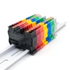 100Pcs PT 2.5 Spring Terminal Block 2.5mm DIN Rail Compact Electrical Wiring Secure Connection 1