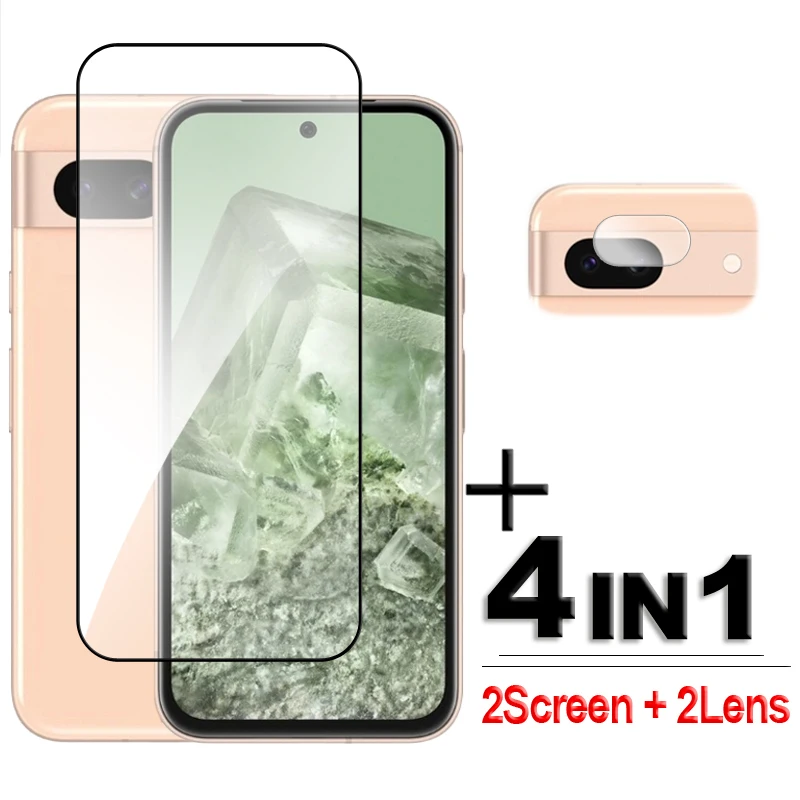 4-in-1 Full Cover Tempered Glass Screen Protector, 2.5D Premium Shield