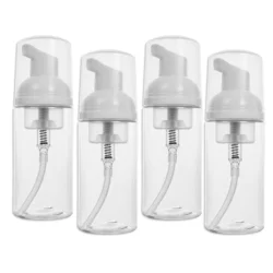 Travel - Ready Mini Foaming Soap Dispenser Set - 2PCS Refillable Plastic Foam Bottles (30ml - 100ml) - 30ml (Clear)