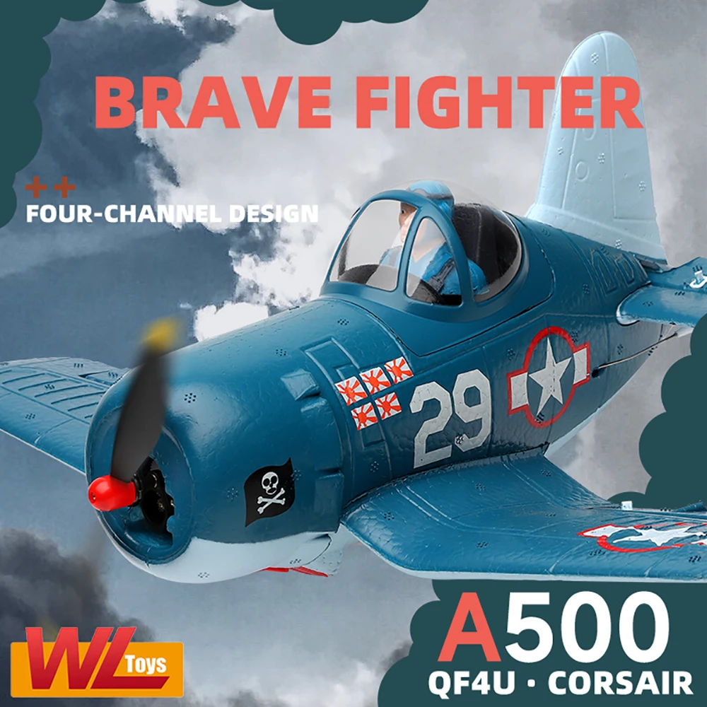 

WLtoys XK A500 Comic 4Ch RC Plane 6G/3D Mode Cartoon Warplanes Stunt Aircraft 6-Axis Airplane Outdoor Toys Gift for Boy