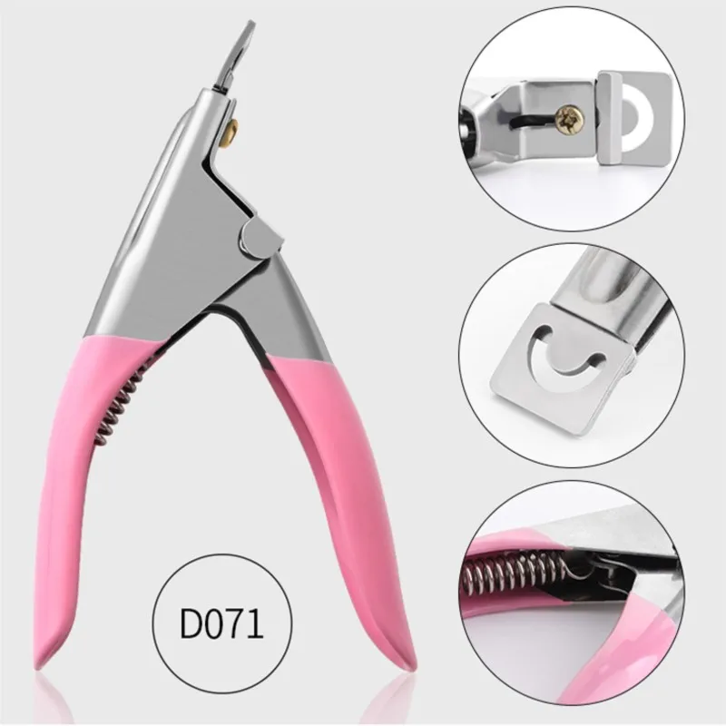 False Acrylic Tips Clipper Nail Arts Professional Scissors U-Shape False Tips Edge Cutters Stainless Steel Trimmer Scissors 1PC