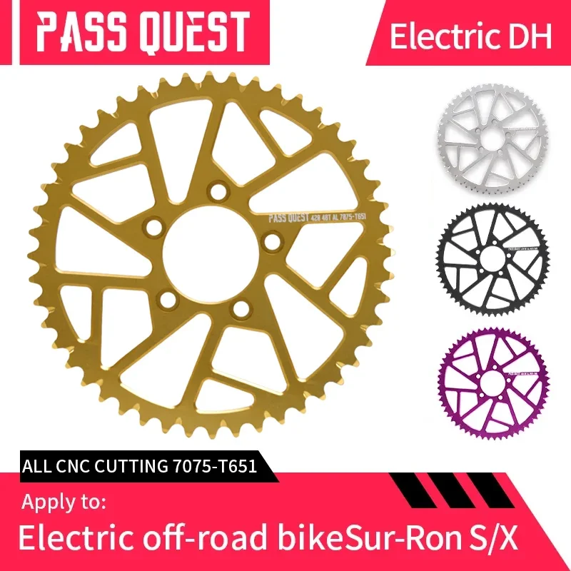 

PASS QUEST Electric Bike Light Bee 48T 52T 58T Motorcycle Sprocket For Sur-Ron Light Bee X S Off-Road Electric Bike Chainring