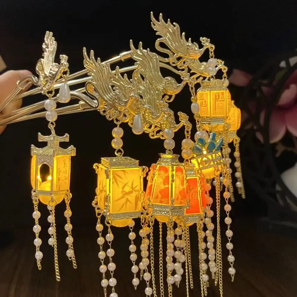 

Женская заколка-фонарик для волос, с жемчугом