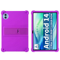 Multi - Angle Shockproof Silicone Stand Case, Adjustable Protective Shell for Teclast T50 (Purple)