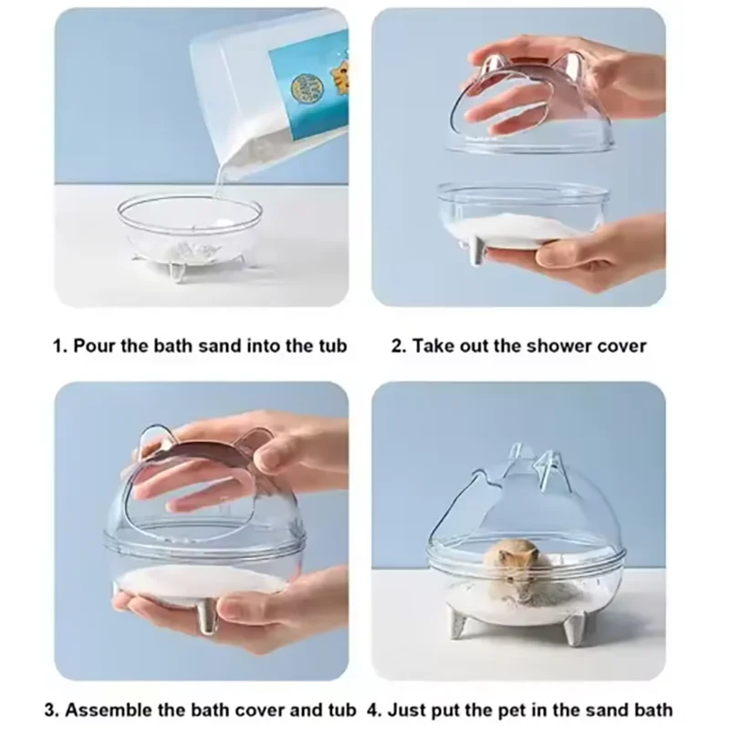 1pc Pet Hamster Box Bath Sand Room House Bathroom Cage Box for Hamster Mouse Toilet for Small Animal Pets Supplies