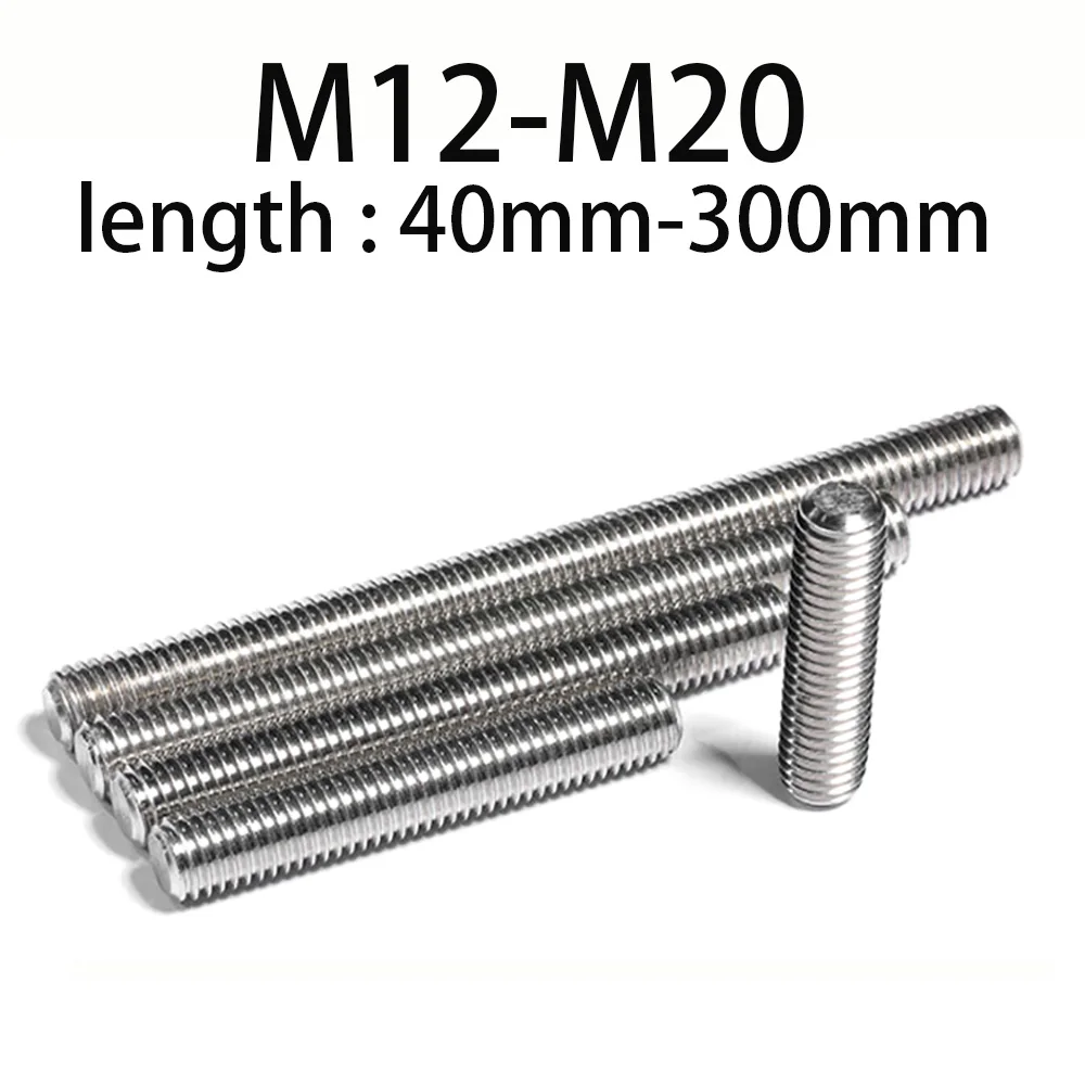 304 Stainless Steel Fully Threaded Bar M12 M14 M16 M18 M20 Thread Lead
