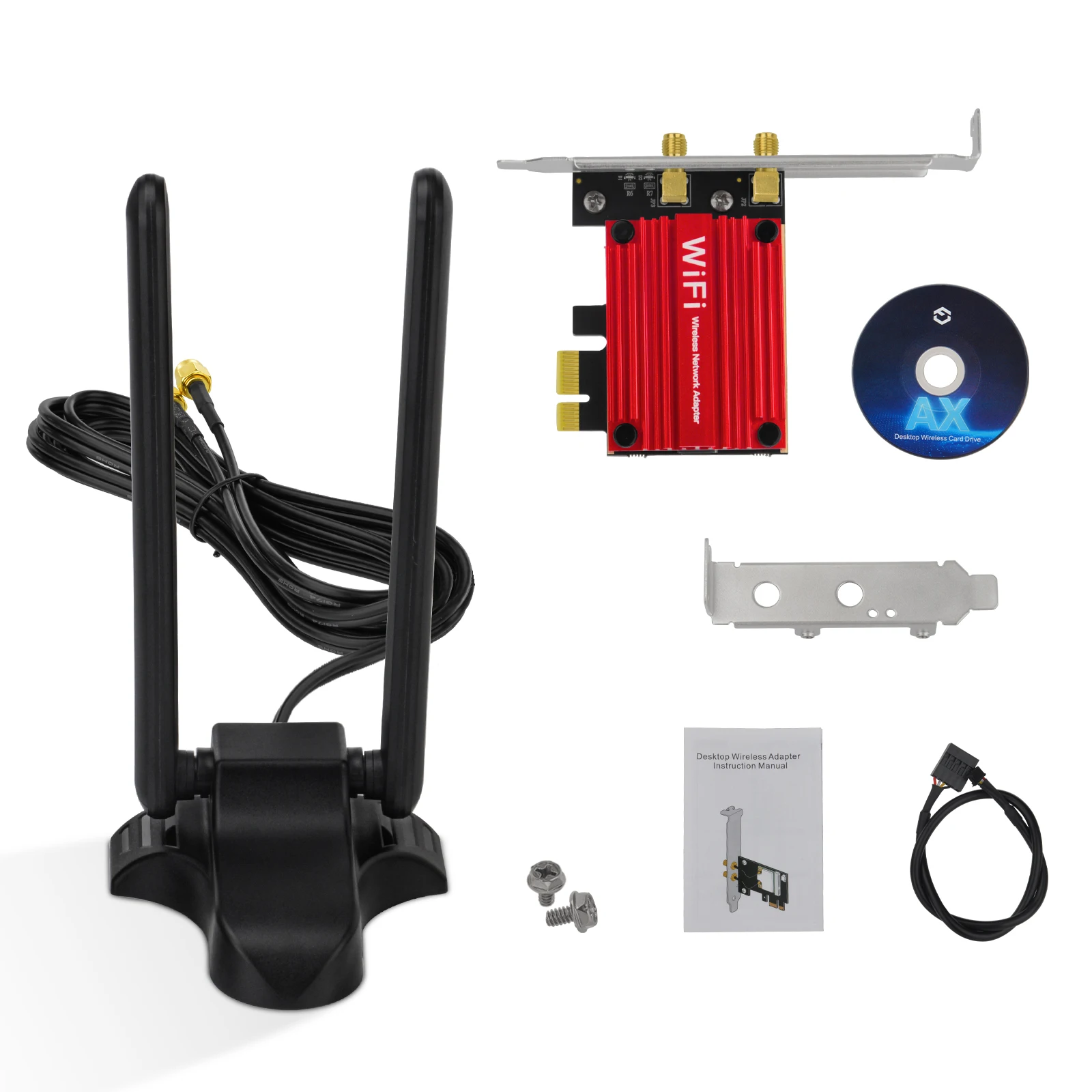 WiFi 6E PCIe Card for Desktop PC with Tri Band Wireless Adapter