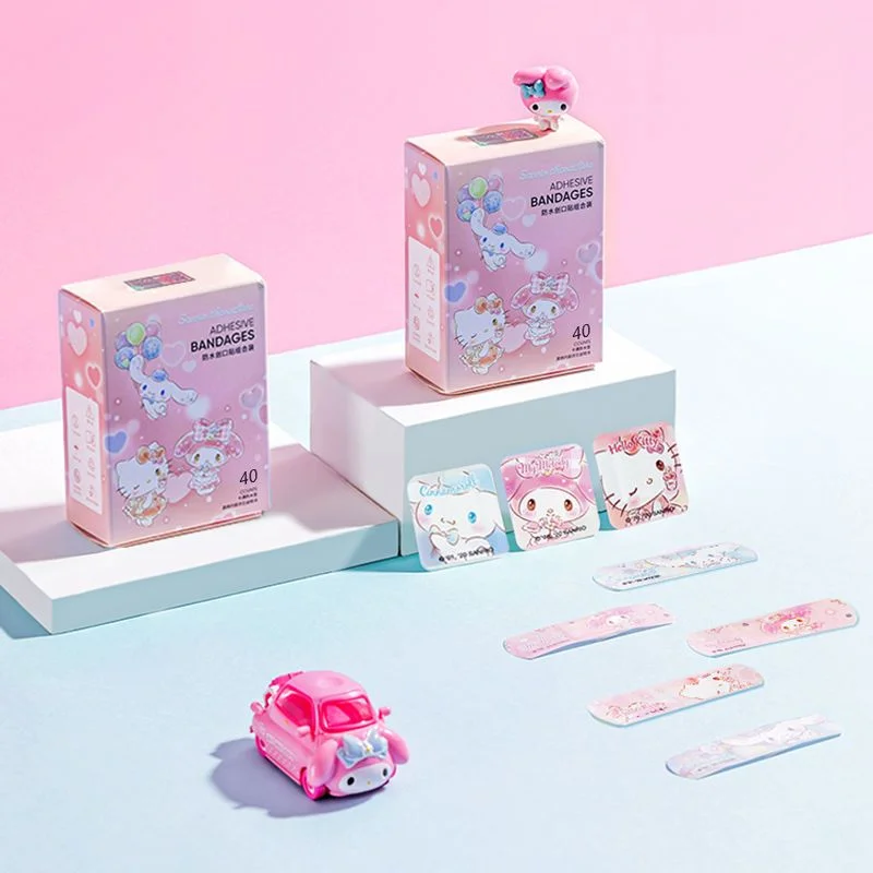 

Sanrio Anime Hello Kitty Cinnamoroll Waterproof Adhesive Bandages Wound Plaster First Aid Emergency Kit OK Bandaid Stickers Kid