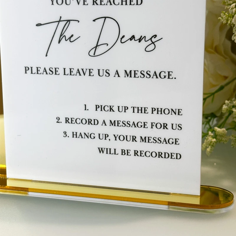 Personalised Audio Guestbook Sign Leave A Message Phone Box Audio Booth Wedding Table D&eacute;cor customize wedding drink