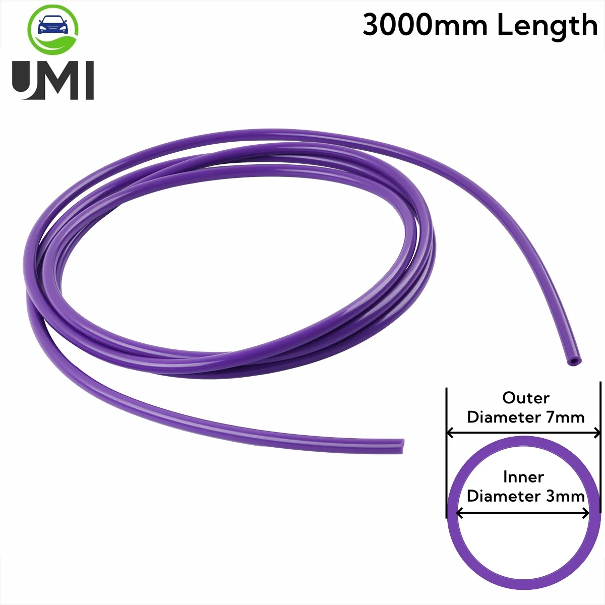 10 Feet ID 3mm Fuel Air Flexible Silicone Turbo Hose Car Vacuum Tube Coolant Intercooler Line Pipe 3 Meter Purple Red Blue Black