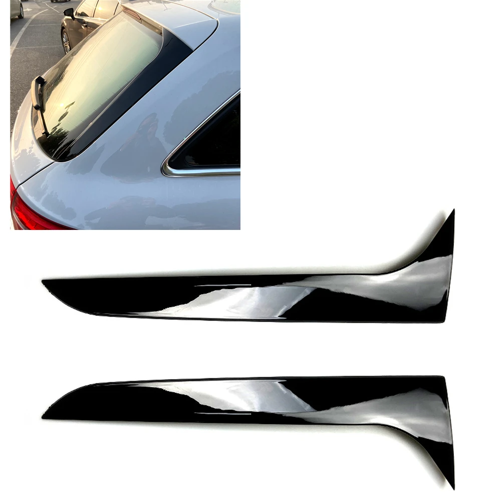 2Pcs Car Lunotto Posteriore Trim Cover Side Wing Canard Splitter Trunk Tail Gate Per Audi A4 B8 Allroad Avant 2009-2016