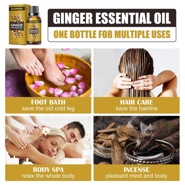 Ginger Lymphatic Drainage Therapy Plant Body Essential Oil
