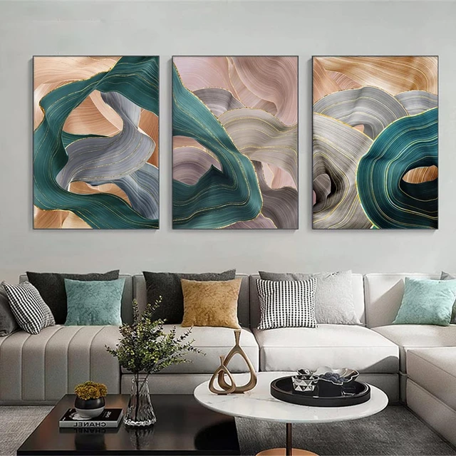 Abstract Farble Room Decor Canvas Painting Nordic Light Luxury Line Poster  Wall Art Picture Living Room Decoration Painting - AliExpress