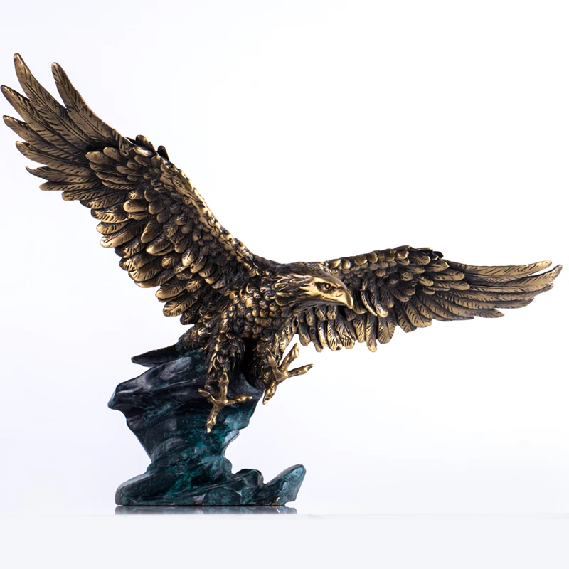 

Great Exhibition Hongtu Copper Eagle Decoration Eagle Wings Living Room Office Table High-End Decoration