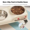 One Dopamine Color Personality High-Low Design Anti-Slip Pet Bowl, Dog and Cat Feeding Dish for Medium to Small Dogs 4