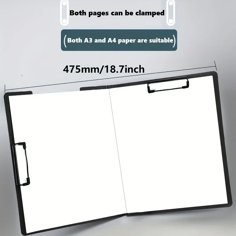 Cartelle di file A4 da 1 pezzo, organizer per documenti, appunti con coperchio, cartella di carta per affari e scuole, cancelleria e forniture per ufficio - immagine 6