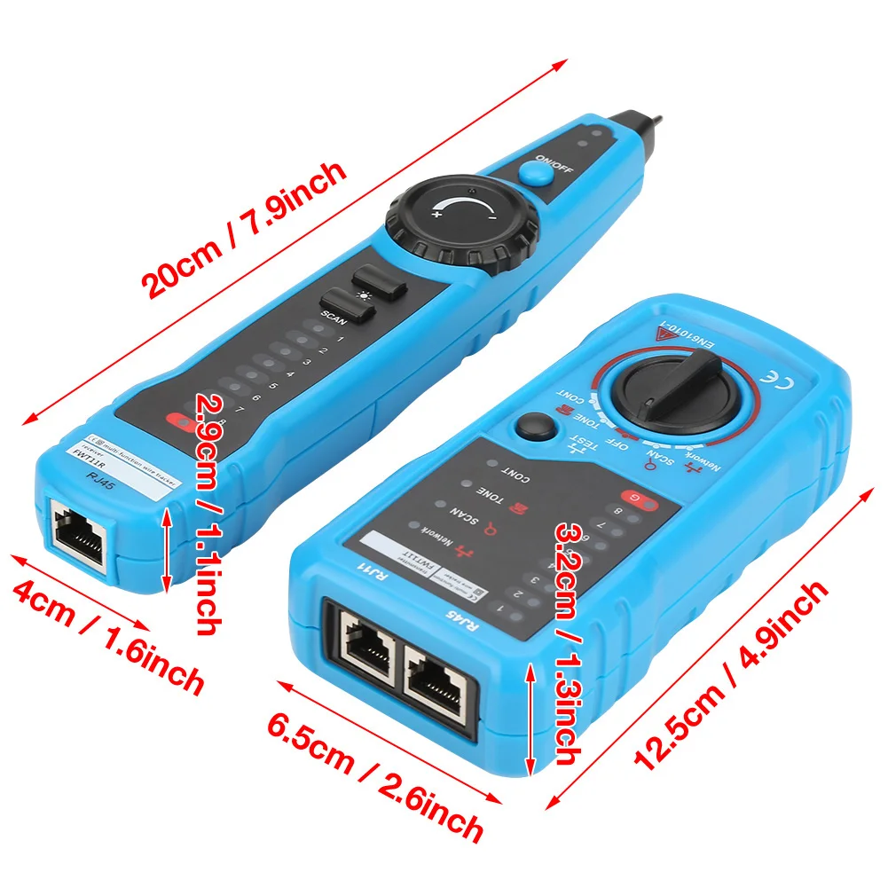 BSIDE FWT11 Handheld RJ11 RJ45 Telephone Wire Tracker Ethernet LAN Network Cable Detector new
