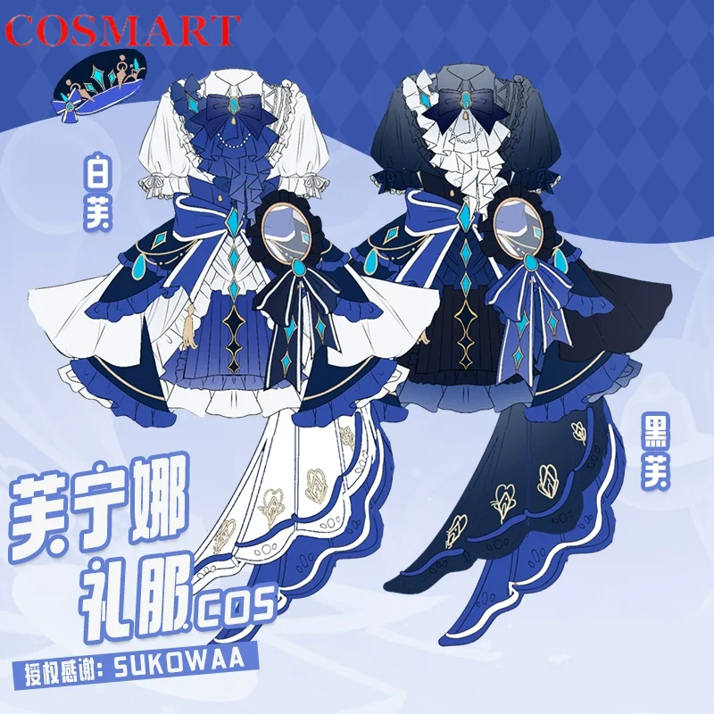 

Genshin Impact Furina De Fontaine Gown Dress Cosplay Costume Cos Game Anime Party Uniform Hallowen Play Role Clothes Clothing