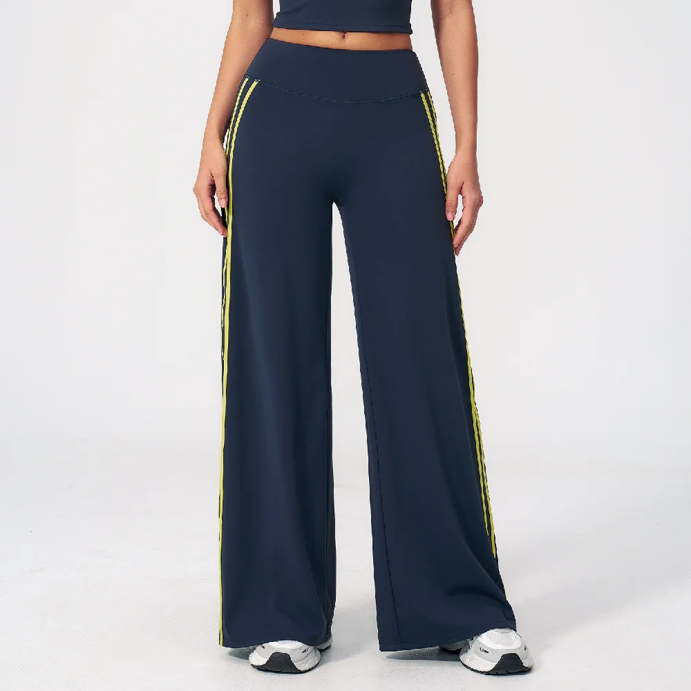 Yoga Pants High Waist Wide Leg Trousers Women Tummy Control Flared Pants Straight Workout Trousers Casual Fitness Bell-bottoms 6