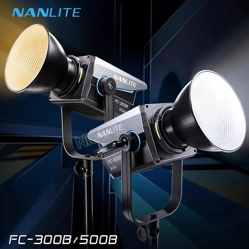 

Nanguang Nanlite FC-300B FC-500B LED Photography Fill Light 350W 2700K-6500K Outdoor Monolight COB Lighting Flash Strobe Lamp