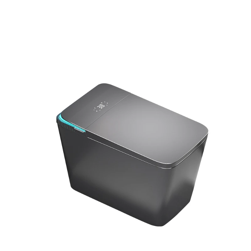 Gun Gray Square Smart Toilet Home Bathroom Products Small Apartment Integrated Automatic Hot Toilet Without Water Pressure Limit