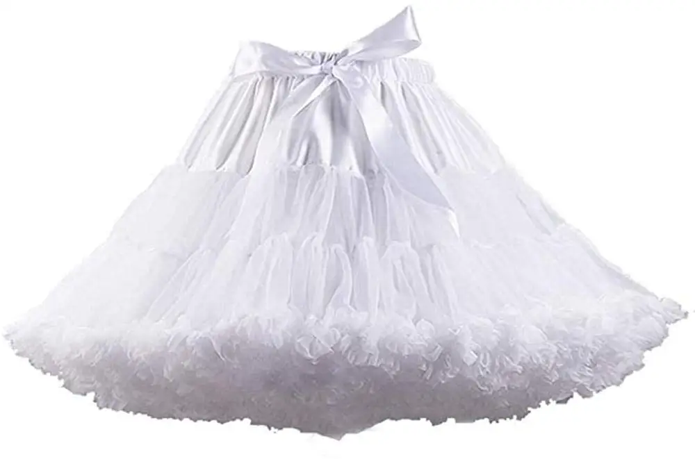 

Women's Elastic Waist Chiffon Petticoat Puffy Tutu Tulle Skirt Princess Ballet Dance Pettiskirts Underskirt 2023