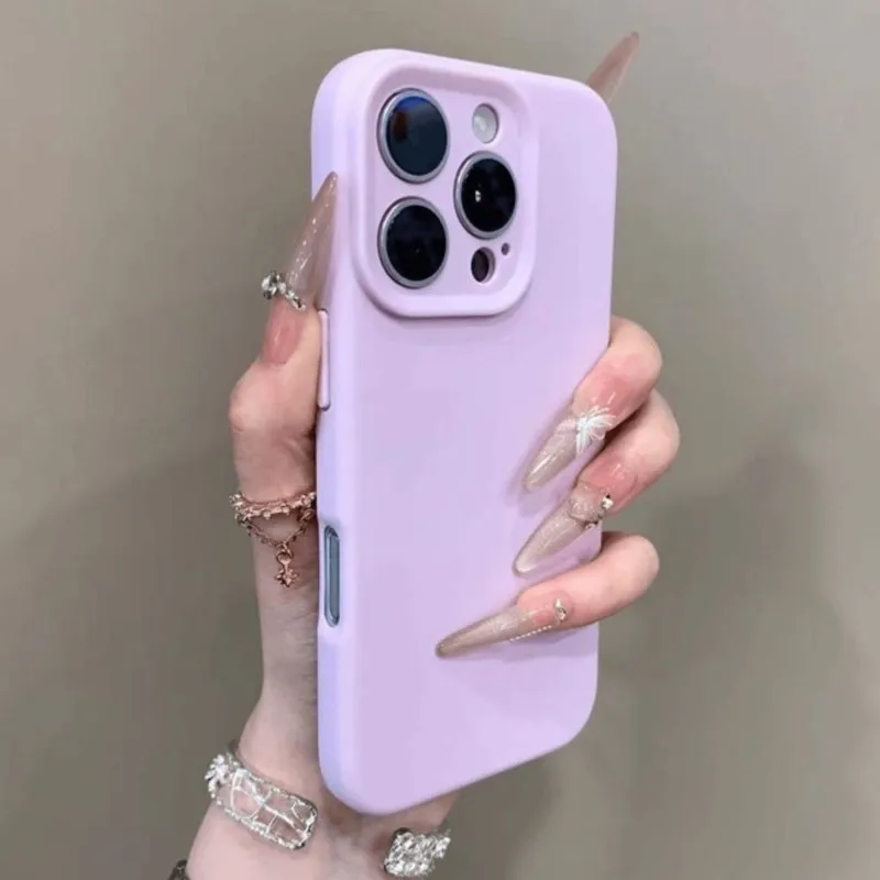 Phone Case Soft Silicone Candy For iPhone 11 12 13 14 15 16 Pro Max Plus Shockproof Bumper Matte Back