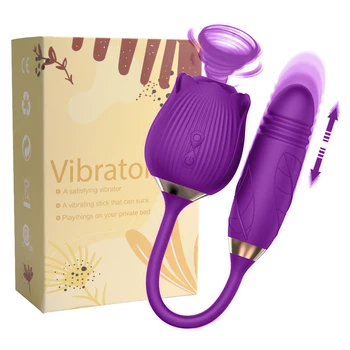 Rose Shape Vaginal Sucking Vibrator for Women Nipple Oral Clitoris Sucker Stimulation G-Spot Vibrator Erotic Sex Toys for Women 6