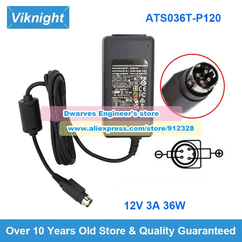 36W ATS036T-P120 ACアダプター ATSO36TP120 アダプター Tech 12V 3A