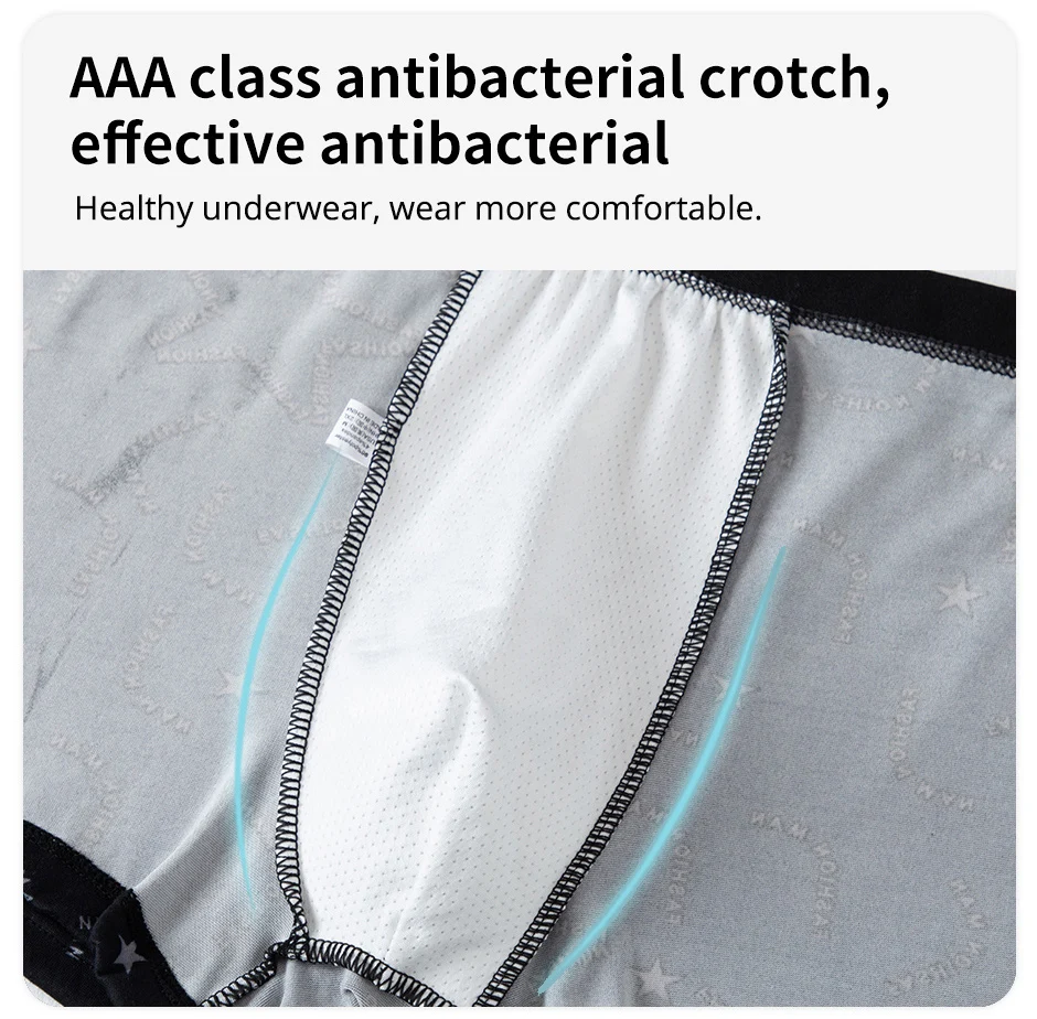 4/5 Stück Europäische und Amerikanische Größe Herren Bedruckte Modische Boxershorts Komfortable Herren-Unterwäsche in Übergröße Sexy Badehose – Detail 8