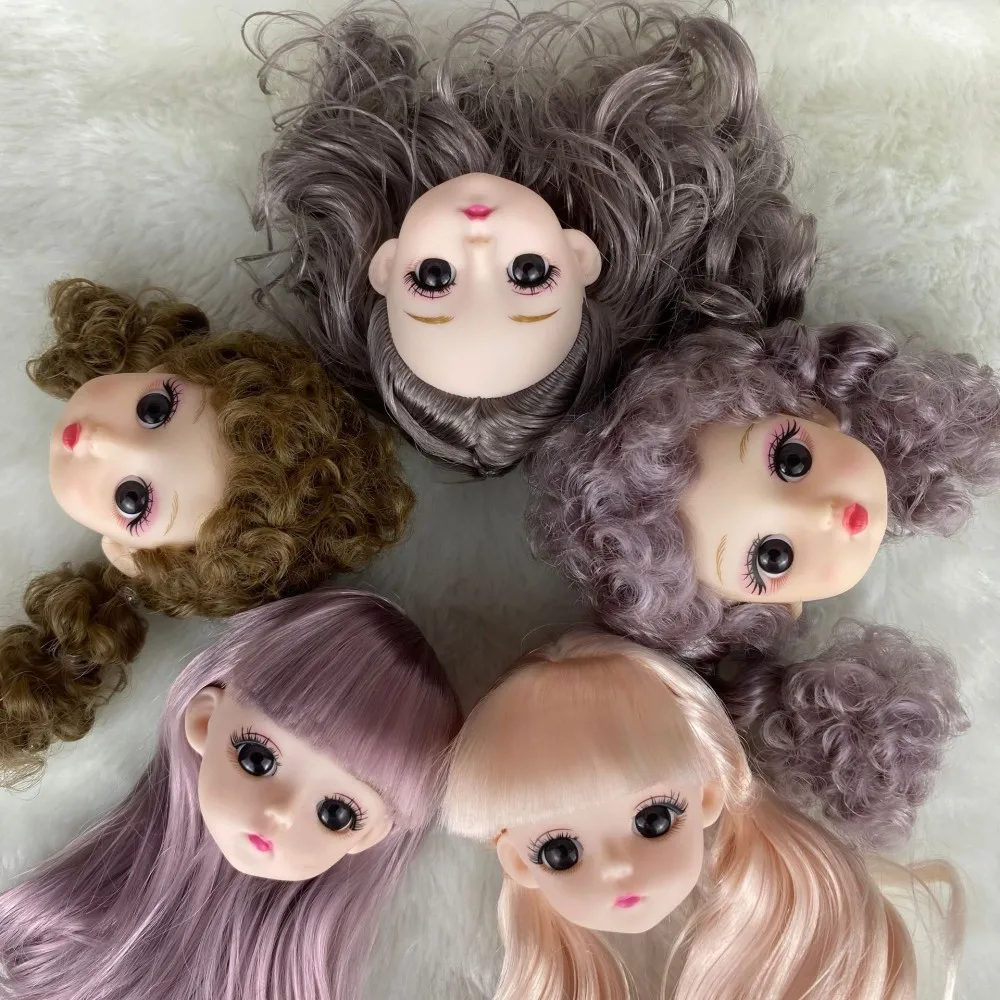 

5Pcs 1/6 Doll Heads Toy for Girls Diy Fashion Princess Doll Head Accessories Dressing Collection Toys