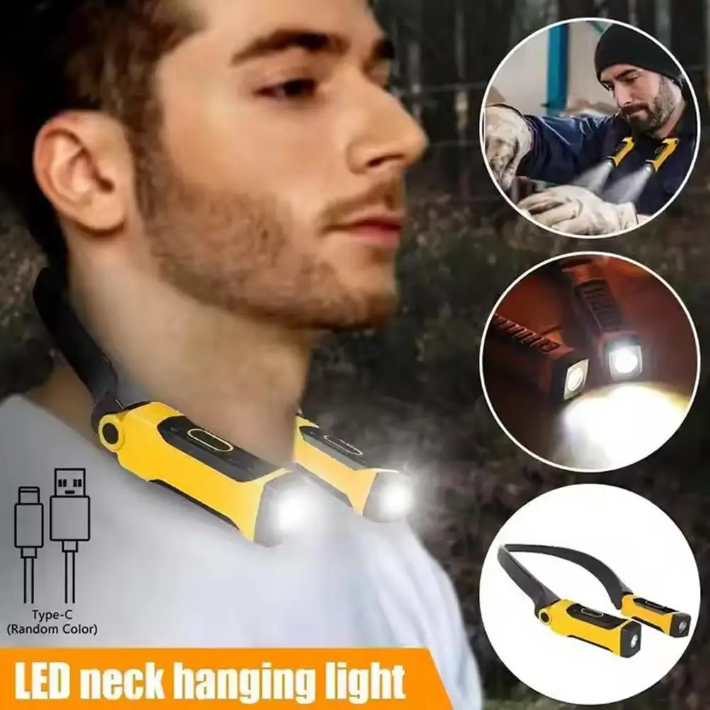LED 목 매달려 빛 USB 충전식 야간 독서 헤드 라이트 LED 야외 조명 캠핑 라이트 야외