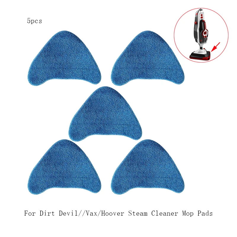 

5pcs Steam Cleaner Mop Pads Replacement For Dirt Devil//Vax S86-SF-CC/Hoover WH01100 Washable Replace Cloths Cover Mopping Pads