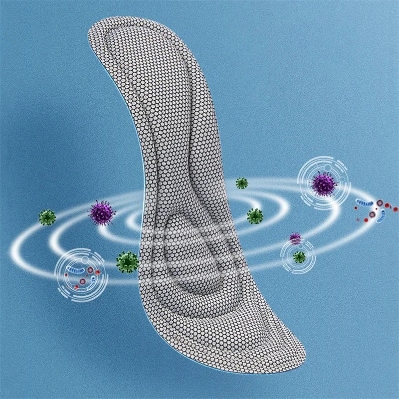 4 stücke Memory Foam Orthopädische Einlegesohlen für Schuhe Männer Frauen Nano Antibakterielle Desodorierung Einlegesohle Schweiß Absorption Lauf Kissen – Detail 8