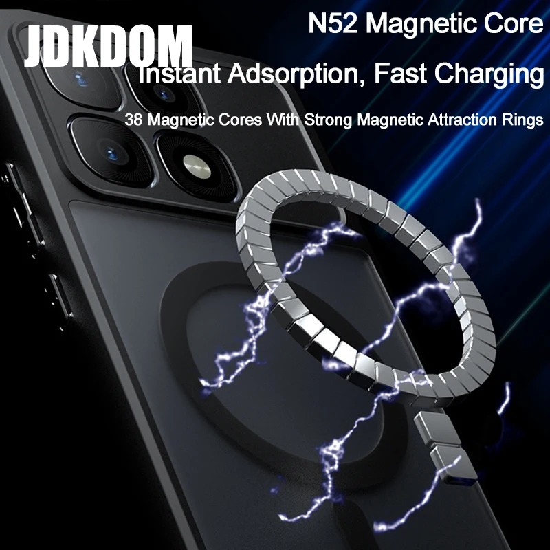 Magnetic Matte Phone Case with Enhanced Durability and Sleek Design