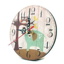 

Vintage Wooden Wall Clock Large Shabby Chic Rustic Kitchen Home Brief Design 3D Mute Home Cafe Office Wall Decor Clocks