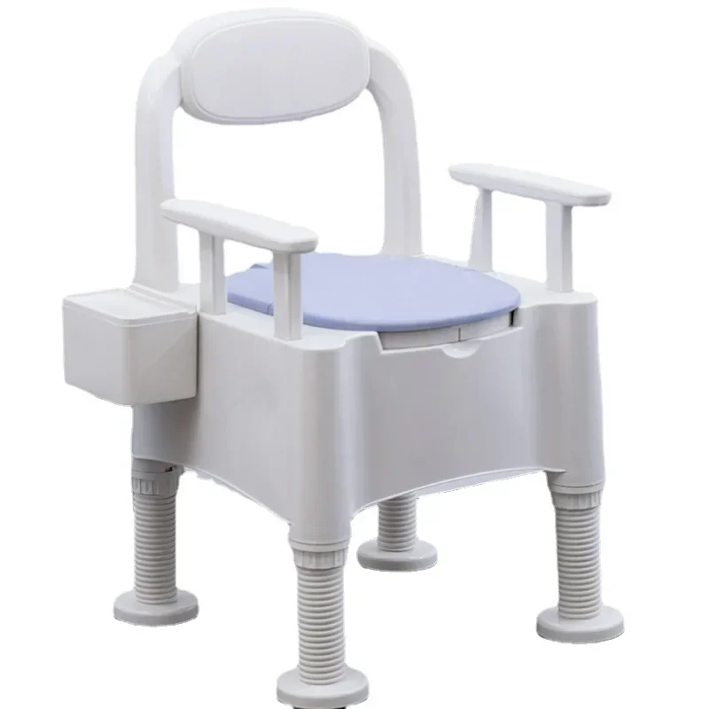 Adjustable Height Mobile Toilet, Anti-Rollover Urinal Basin, Portable Lift Chair for Pregnant Women,   Senior Bathroom Aid 6