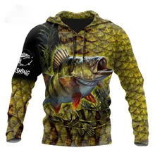 

2022NEW Brand Hoodie Yellow Perch Fishing on skin 3D Printed Mens Zip Up Hoodie Harajuku Streetwear Unisex Casual Tracksuits