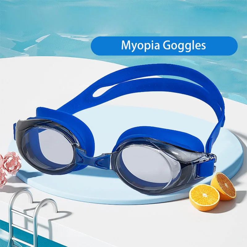 New Myopia Swimming Goggles HD Waterproof Anti-fog Soft Myopia Fashion Swimming Glasses Men's and Women's Pool Accessories