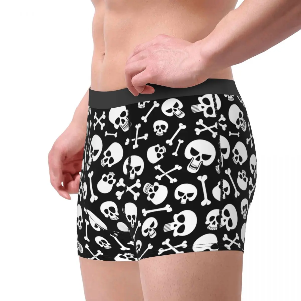Fashion Horror Skeleton Gothic Death Skull Boxers Shorts Panties Male Underpants Comfortable Briefs Underwear 3