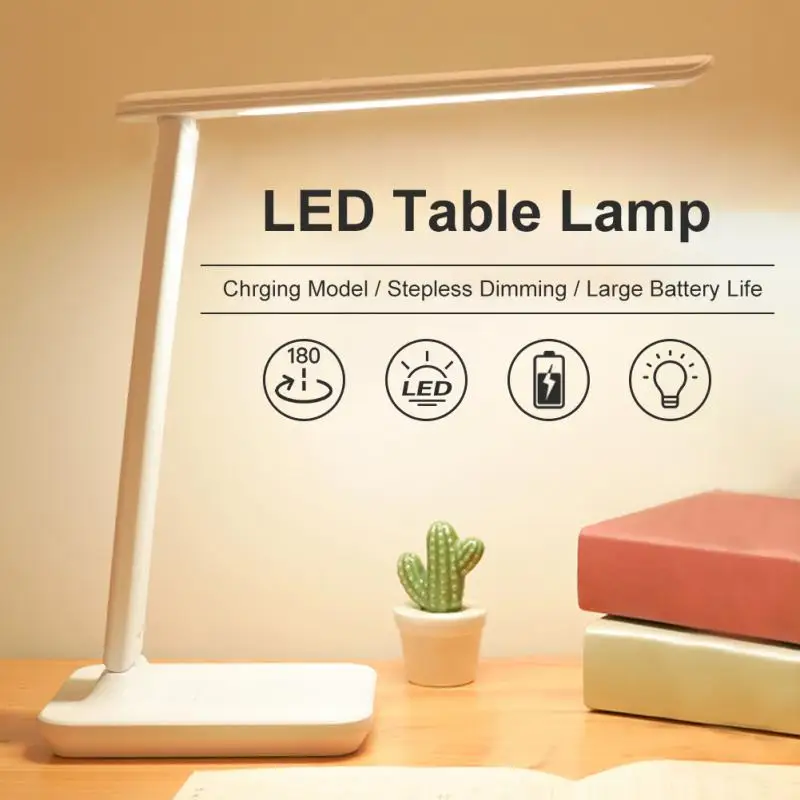 

Usb Rechargeable Portable Foldable Touch Control Modern Portable Led Desk Lamp With Adjustable Brightness Table Lamp Convenient