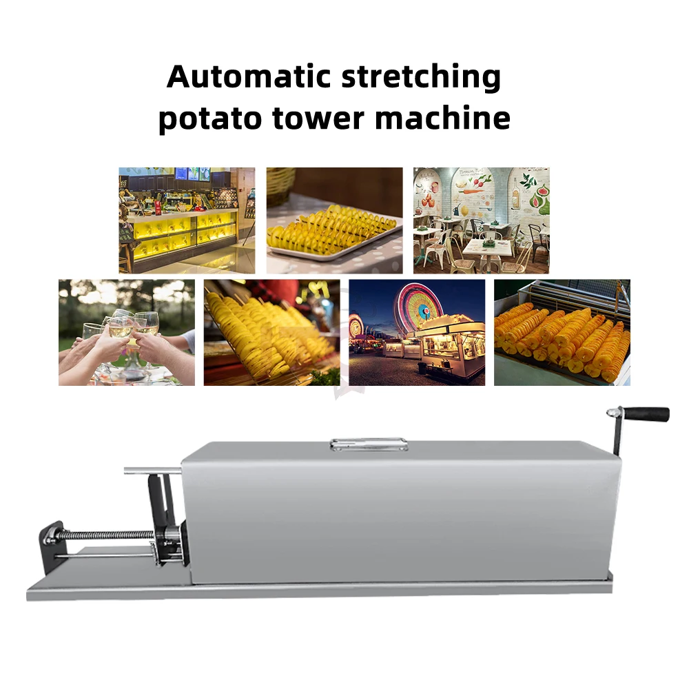ITOP Electric/Rechargeable/Manual Potato Skewers Cyclone Potato Skewers Rotary Slicer Bamboo Stick Size 40/50/60CM 110V-220V