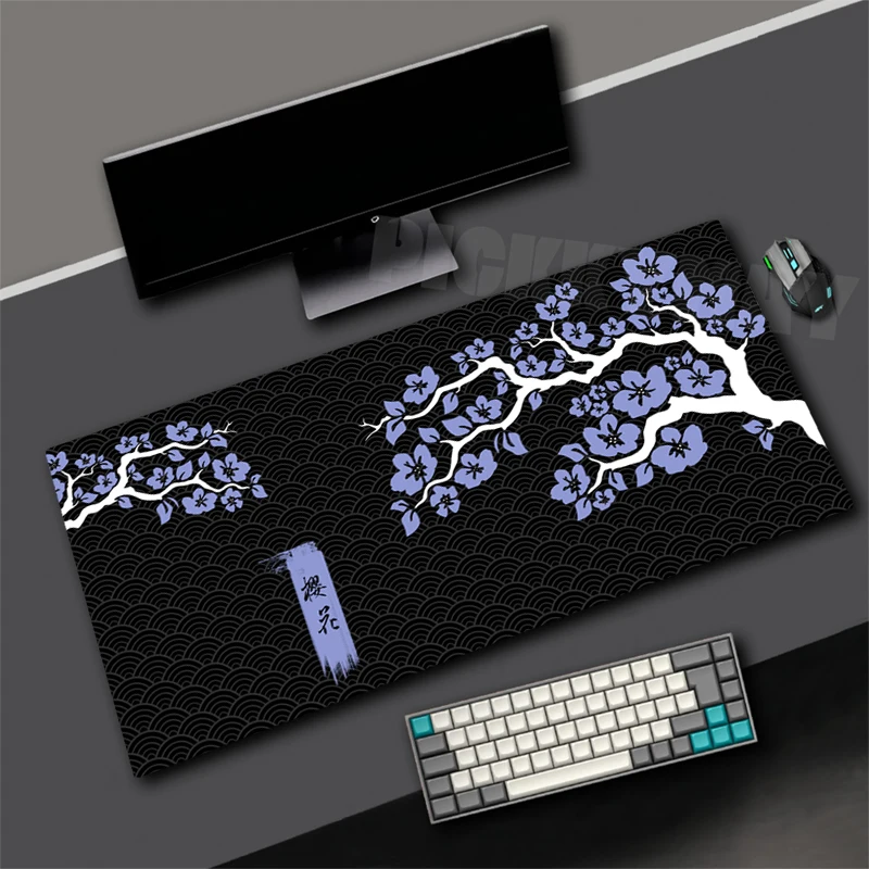 Sakura Mousepad Non-slip HD Print Large Size 900x400mm Desk Mat Keyboard Pad Rubber Carpet Computer Rug Gamer Mousepads For PC