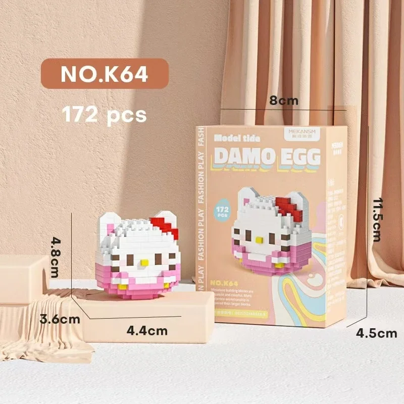 Sanrio cartoonHello kittykuromiMymelodyCinnamorollanimation building blocks children's assembled educational toys gift ornaments