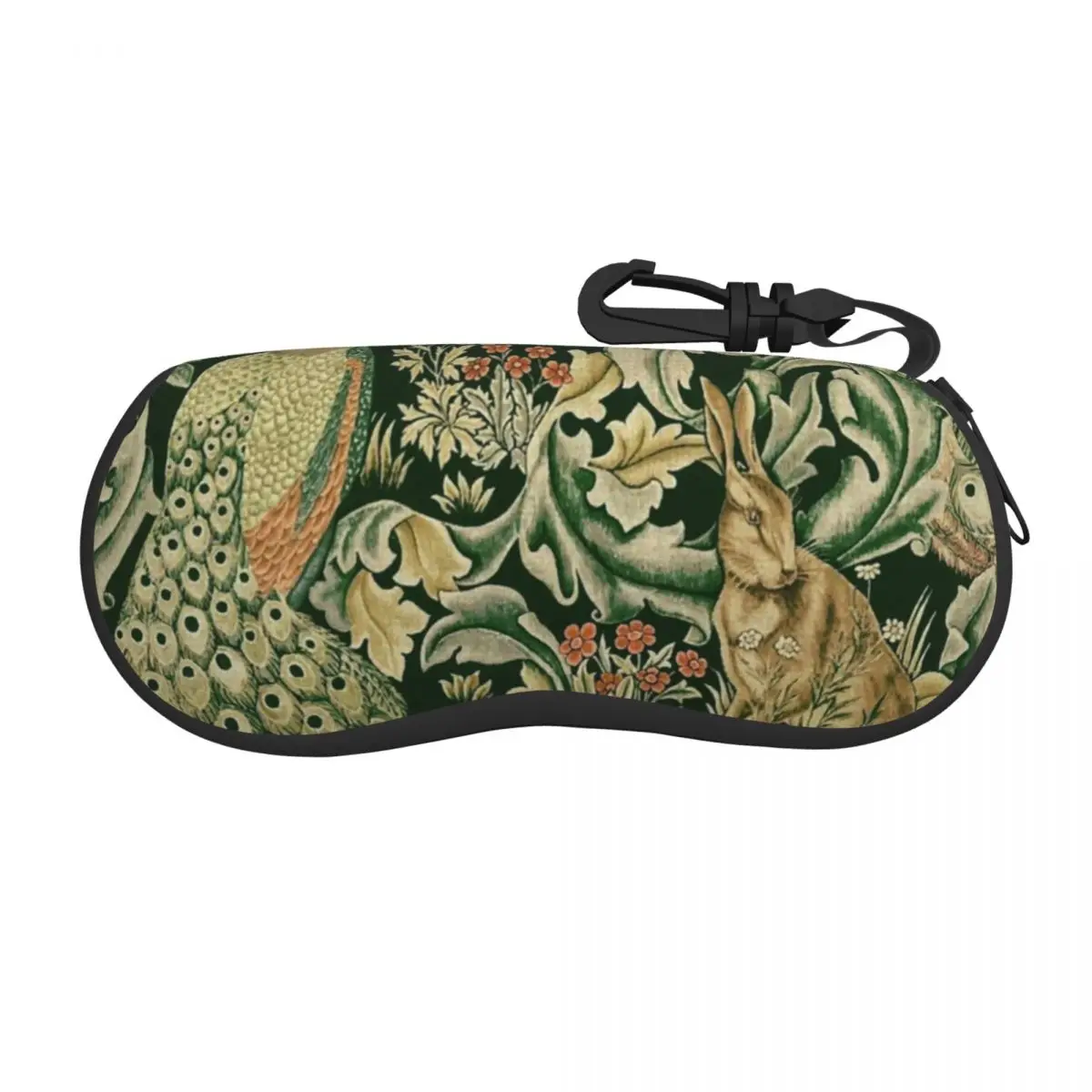 

Peacocks And Fox By William Morris Glasses Case Portable Forest Animals Textile Pattern Shell Eyeglasses Case Sunglasses Box