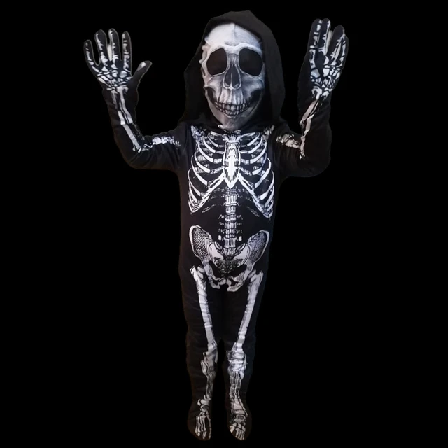 Halloween kinder Grim Reaper Gespenst Skelett Kostüm Kinder Urlaub Cosplay  Overall - AliExpress